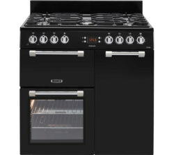 LEISURE Cookmaster CK90G232K Gas Range Cooker - Black & Chrome